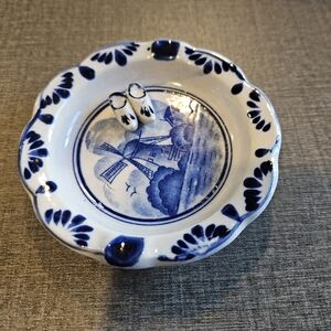Delft Blue Ashtray Hand Painted